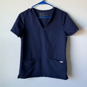 Figs Technical Collection Scrub Top in Dark Blue